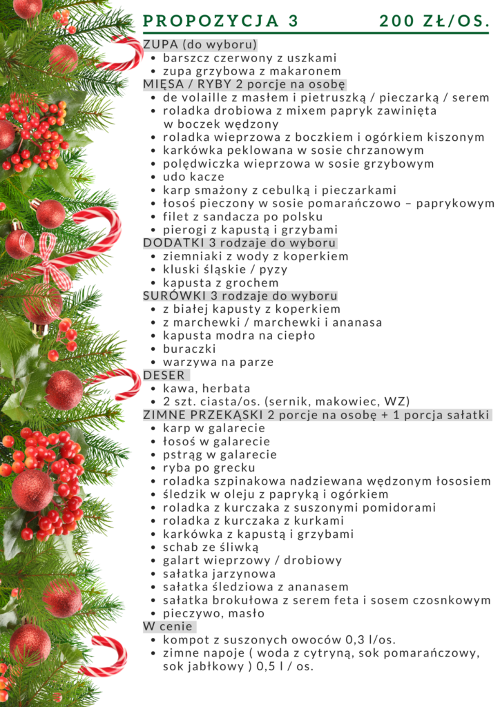 Wigilia firmowa oferta 2025 3
